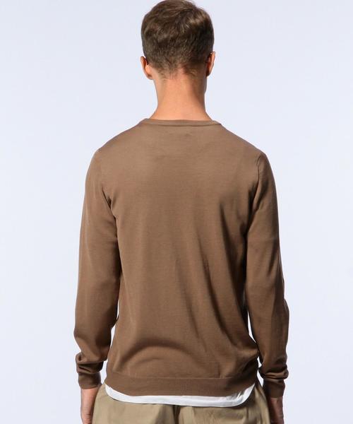 UNITED ARROWS（ユナイテッドアローズ）の「UAS ウール ハイゲージ クルーネック ニット◆（ニット/セーター・メンズ・ブラック/ネイビー/ベージュ/ワインレッド・X-SMALL/LARGE/MEDIUM/SMALL/XX-LARGE/X-LARGE）」の14枚目の写真