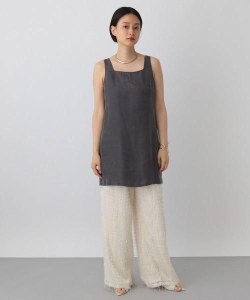 A part by（アパートバイ）の「フリンジイージーパンツ（その他パンツ・レディース・アイボリー/ブラック・FREE）」の4枚目の写真