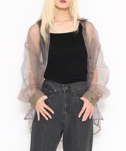 PUNYUS（プニュズ）の「2WAYリブタンクトップ（タンクトップ・レディース・ホワイト/ブラック・1/2/3/4）」の13枚目の写真