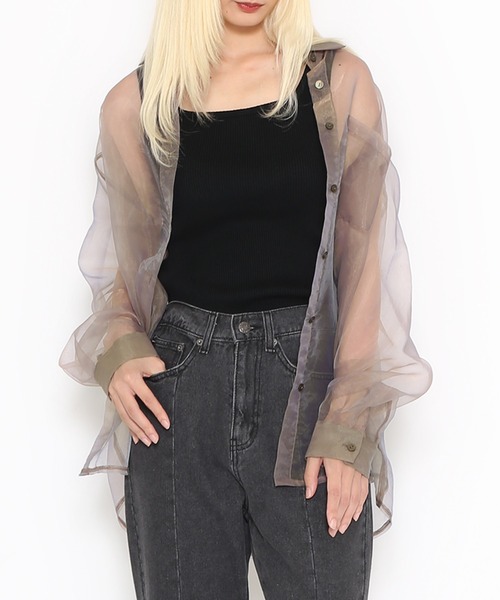 PUNYUS（プニュズ）の「2WAYリブタンクトップ（タンクトップ・レディース・ホワイト/ブラック・1/2/3/4）」の14枚目の写真