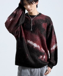 【SERACE】Loose silhouette abstract shaggy knit / ルーズシルエットアブストラクトシャギーニット