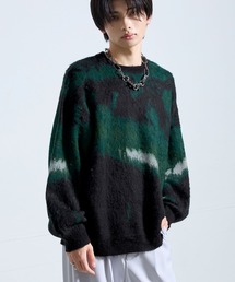 【SERACE】Loose silhouette abstract shaggy knit / ルーズシルエットアブストラクトシャギーニット