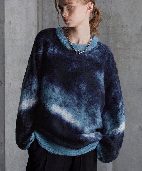 SERACE】Loose silhouette abstract shaggy knit / ルーズ