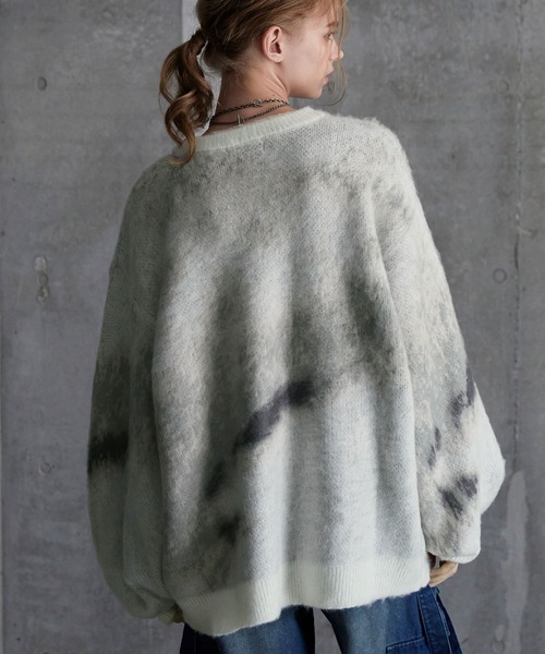 【SERACE】ルーズシルエットアブストラクトシャギーニット Mサイズ 85837101b_8_d_500.jpg