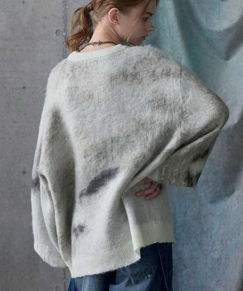 SERACE】Loose silhouette abstract shaggy knit / ルーズ