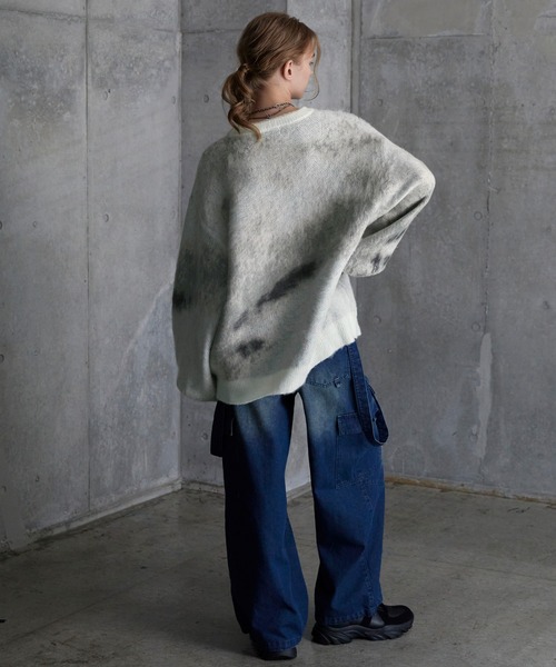 【SERACE】ルーズシルエットアブストラクトシャギーニット Mサイズ SERACE セーター ニット 「SERACE」Loose silhouette abstract shaggy