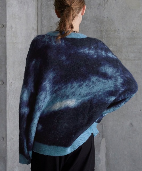 SERACE（セラス）の「【SERACE】Loose silhouette abstract shaggy knit / ルーズシルエットアブストラクトシャギーニット（ニット/セーター・メンズ・ブルー/グレー/ブラック/ホワイト/レッド/ライトブルー/ブラウン/パープル/グリーン/チャコールグレー・S/M/L/XS/XXS）」の22枚目の写真