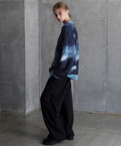 SERACE】Loose silhouette abstract shaggy knit / ルーズ