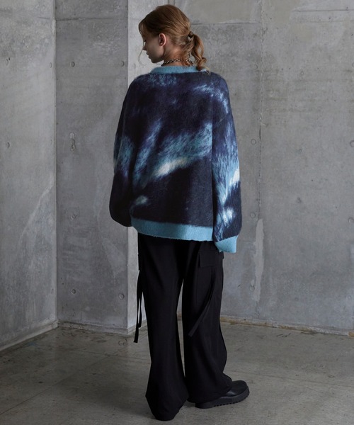 SERACE】Loose silhouette abstract shaggy knit / ルーズ