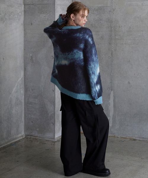 SERACE】Loose silhouette abstract shaggy knit / ルーズシルエット