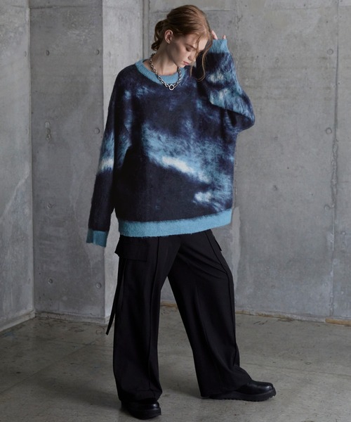 SERACE】Loose silhouette abstract shaggy knit / ルーズ