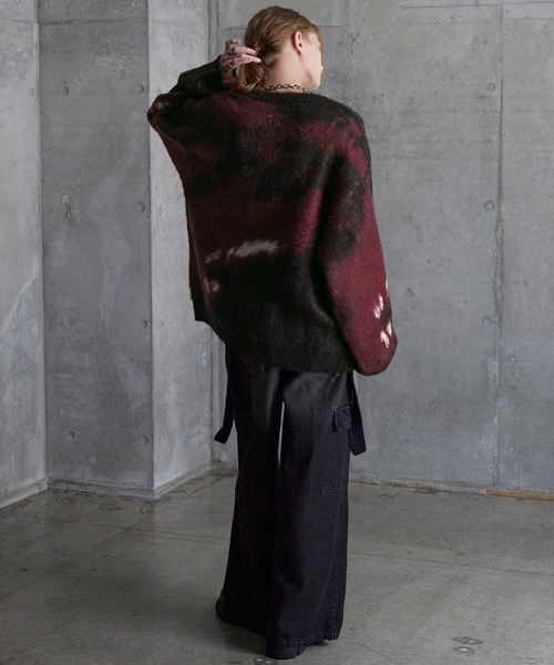 SERACE】Loose silhouette abstract shaggy knit / ルーズ