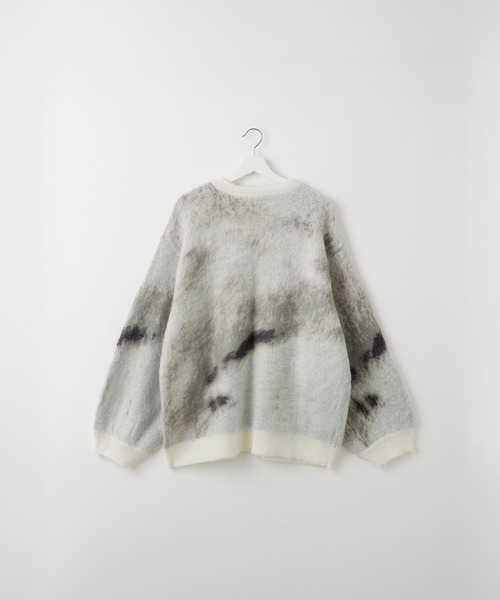 SERACE（セラス）の「【SERACE】Loose silhouette abstract shaggy knit / ルーズシルエットアブストラクトシャギーニット（ニット/セーター・メンズ・ブルー/グレー/ブラック/ホワイト/レッド/ライトブルー/ブラウン/パープル/グリーン/チャコールグレー・S/M/L/XS/XXS）」の12枚目の写真