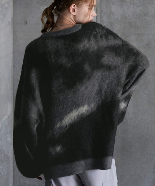 SERACE】Loose silhouette abstract shaggy knit / ルーズ
