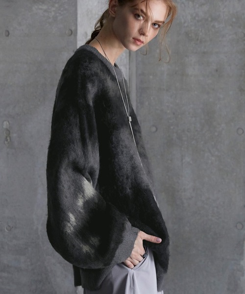 SERACE ルーズシルエットアブストラクトシャギーニット サイズM SERACE（セラス）の「【SERACE】Loose silhouette abstract