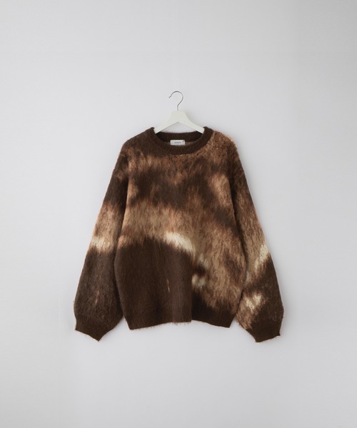 【SERACE】ルーズシルエットアブストラクトシャギーニット Mサイズ SERACE】Loose silhouette abstract shaggy knit / ルーズシルエット