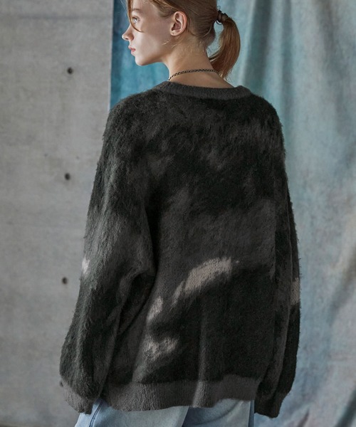 ニット セーター 「 ４color 」ビッグシルエットロングシャギールーズニット ／ big silhouette long shaggy loose me+em select（ミームセレクト）の「【 4color 】ビッグ