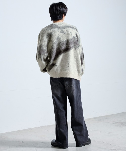 SERACE（セラス）の「【SERACE】Loose silhouette abstract shaggy knit / ルーズシルエットアブストラクトシャギーニット（ニット/セーター・メンズ・ブルー/グレー/ブラック/ホワイト/レッド/ライトブルー/ブラウン/パープル/グリーン/チャコールグレー・S/M/L/XS/XXS）」の17枚目の写真