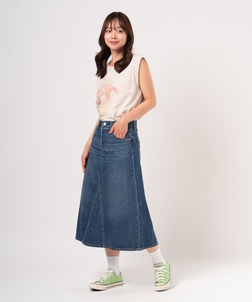 【SALE】「アノニミティ・オブ・ザ・ライニング」デニムスカート セール】Levi's/リーバイス ハイライズ Aラインスカート