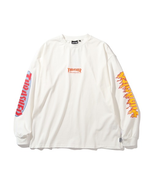 THRASHER(スラッシャー)の「【THRASHER/スラッシャー】スリーブロゴプリント ビッグシルエット ロングスリーブTシャツ(Tシャツ/カットソー・メンズ・ブラック/ホワイト/アッシュグレー/グリーン・LL/L/M)」の5枚目の写真