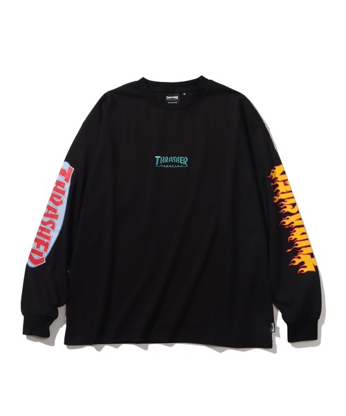 THRASHER(スラッシャー)の「【THRASHER/スラッシャー】スリーブロゴプリント ビッグシルエット ロングスリーブTシャツ(Tシャツ/カットソー・メンズ・ブラック/ホワイト/アッシュグレー/グリーン・LL/L/M)」の8枚目の写真