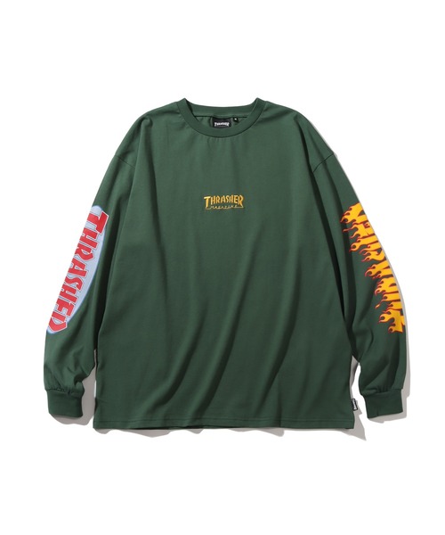 THRASHER(スラッシャー)の「【THRASHER/スラッシャー】スリーブロゴプリント ビッグシルエット ロングスリーブTシャツ(Tシャツ/カットソー・メンズ・ブラック/ホワイト/アッシュグレー/グリーン・LL/L/M)」の21枚目の写真