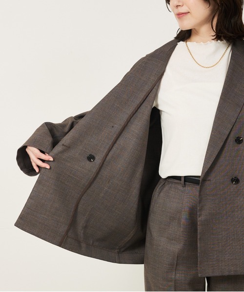 abahouse mavie（アバハウスマヴィ）の「【セットアップ対応】グレンチェックジャケット（テーラードジャケット・レディース・グレー/ブラウン/ネイビー/ブラウン系その他/チャコールグレー・フリー）」の21枚目の写真