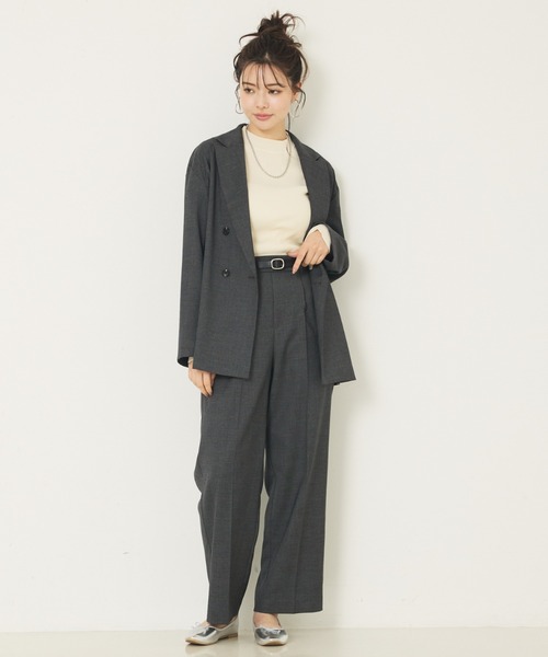 セットアップ対応】グレンチェックジャケット（テーラード