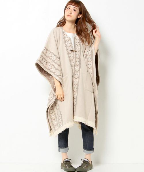 KiiRAトライバルエンブロポンチョ/BCKiiRA TRBL EMB PNCH◇ ポンチョ 