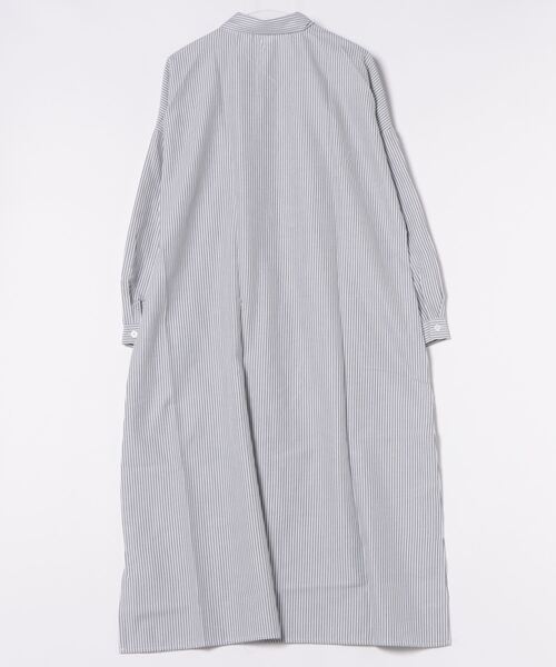 ストライプ柄 長袖 ロングシャツワンピース（シャツワンピース）｜ABBEY MARKET（アビーマーケット）