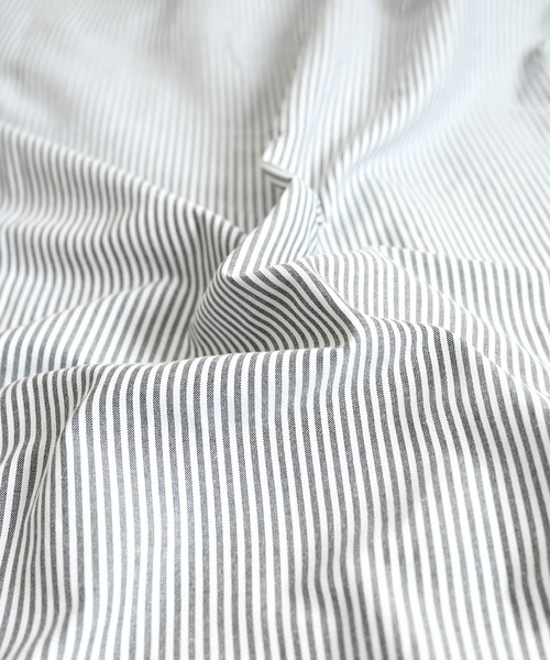 ストライプ柄 長袖 ロングシャツワンピース（シャツワンピース）｜ABBEY MARKET（アビーマーケット）