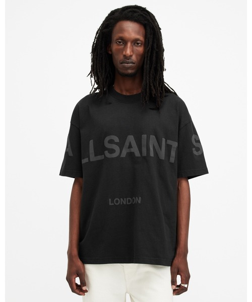 ALLSAINTS（オールセインツ）の「BIGGY OVERSIZED LOGO PRINT T-SHIRT | BIGGY オーバーサイズ ロゴ プリント Tシャツ（Tシャツ/カットソー・メンズ・ブラック・XS/S/M/L/XL）」の10枚目の写真