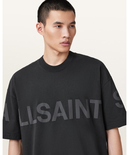 ALLSAINTS（オールセインツ）の「BIGGY OVERSIZED LOGO PRINT T-SHIRT | BIGGY オーバーサイズ ロゴ プリント Tシャツ（Tシャツ/カットソー・メンズ・ブラック・XS/S/M/L/XL）」の6枚目の写真