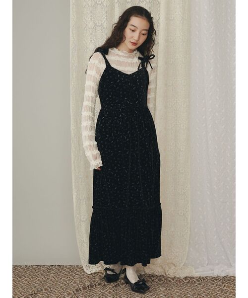 merry jenny（メリージェニー）の「アシメribbonベロアワンピース（ワンピース・レディース・その他1/ブラック/ブラウン・FREE）」の20枚目の写真