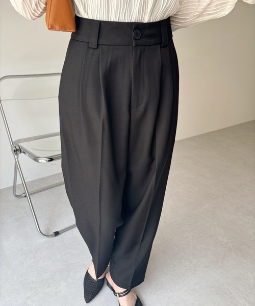 【極美品】DEVORE 1タック テーパード イージー スラックス パンツ 50 極美品】DEVORE 1タック テーパード イージー スラックス パンツ
