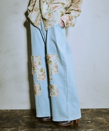 OPULENCE（オーピュレンス）の「花柄プリントパッチワークデニムパンツ