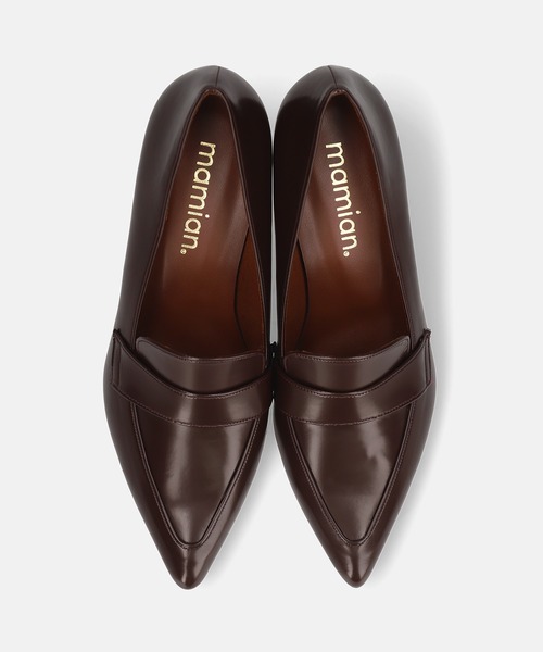 【セール】ポインテッドトゥ ローファーパンプス (5.0cmヒール)（パンプス）｜MAMIAN（マミアン）