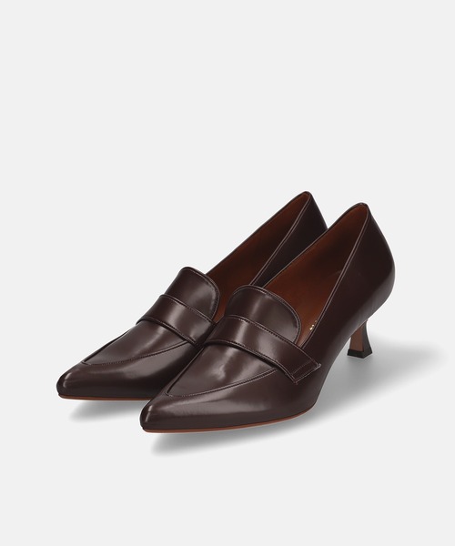 【セール】ポインテッドトゥ ローファーパンプス (5.0cmヒール)（パンプス）｜MAMIAN（マミアン）