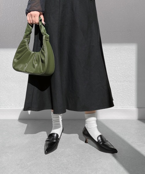 【セール】ポインテッドトゥ ローファーパンプス (5.0cmヒール)（パンプス）｜MAMIAN（マミアン）