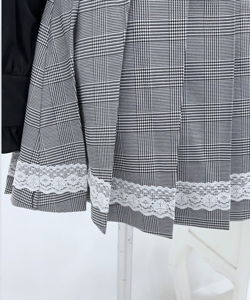 DearMyLoveRose（ディアマイラブローズ）の「レーステーププリーツスカート（スカート・レディース・グレー・SMALL/MEDIUM/LARGE/X-LARGE/XX-LARGE）」の7枚目の写真