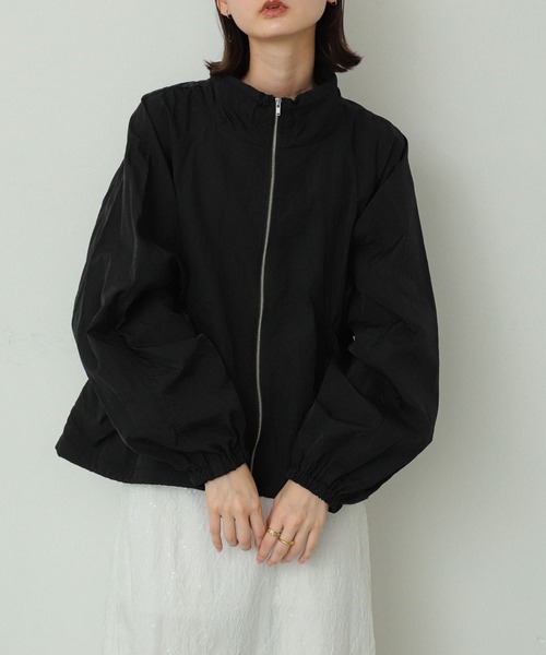 SENSE OF PLACE by URBAN RESEARCH（センスオブプレイスバイアーバンリサーチ）の「シアーナイロンブルゾン（ナイロンジャケット・レディース・ブラック/オフホワイト/ブルー・ONE）」の12枚目の写真