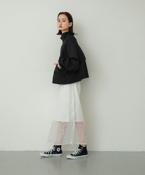 SENSE OF PLACE by URBAN RESEARCH（センスオブプレイスバイアーバンリサーチ）の「シアーナイロンブルゾン（ナイロンジャケット・レディース・ブラック/オフホワイト/ブルー・ONE）」の15枚目の写真