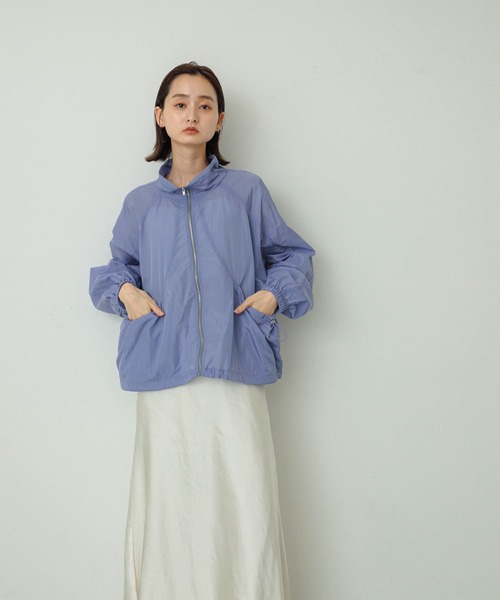 SENSE OF PLACE by URBAN RESEARCH（センスオブプレイスバイアーバンリサーチ）の「シアーナイロンブルゾン（ナイロンジャケット・レディース・ブラック/オフホワイト/ブルー・ONE）」の18枚目の写真