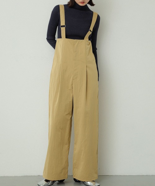 SENSE OF PLACE by URBAN RESEARCH（センスオブプレイスバイアーバンリサーチ）の「ハイウエストオーバーオール（サロペット/オーバーオール・レディース・チャコールグレー/ベージュ/ブラウン・ONE）」の10枚目の写真