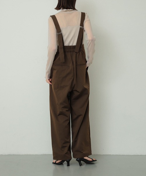 SENSE OF PLACE by URBAN RESEARCH（センスオブプレイスバイアーバンリサーチ）の「ハイウエストオーバーオール（サロペット/オーバーオール・レディース・チャコールグレー/ベージュ/ブラウン・ONE）」の16枚目の写真