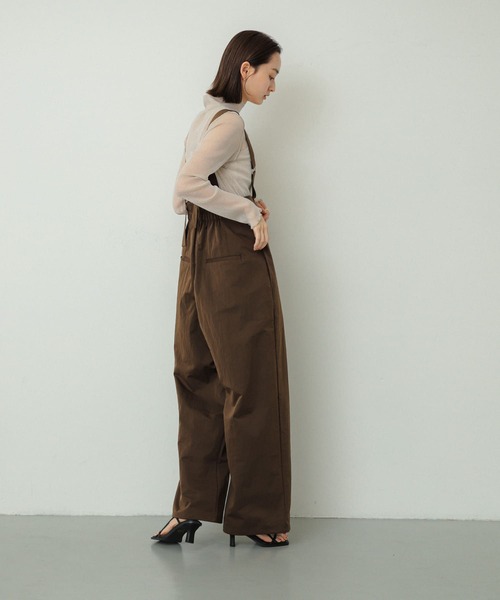SENSE OF PLACE by URBAN RESEARCH（センスオブプレイスバイアーバンリサーチ）の「ハイウエストオーバーオール（サロペット/オーバーオール・レディース・チャコールグレー/ベージュ/ブラウン・ONE）」の19枚目の写真