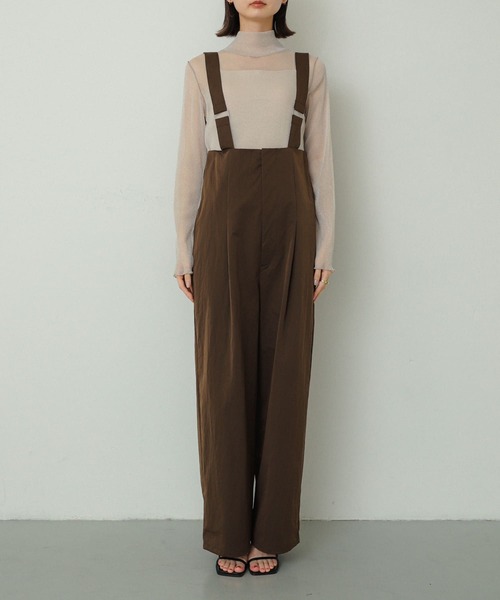 SENSE OF PLACE by URBAN RESEARCH（センスオブプレイスバイアーバンリサーチ）の「ハイウエストオーバーオール（サロペット/オーバーオール・レディース・チャコールグレー/ベージュ/ブラウン・ONE）」の20枚目の写真