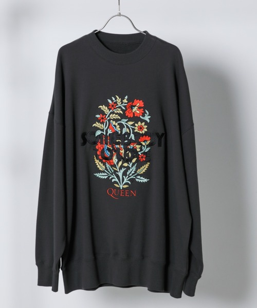 ROSE BUD（ローズバッド）の「QUEENコラボ エンブロイダリービッグスウェット（スウェット・レディース・グレー/ブラック・FREE）」の19枚目の写真