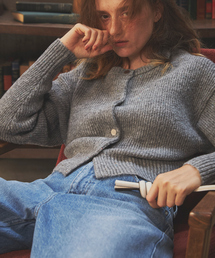 Rouge vif | ウール混スパンコールカーディガン(カーディガン/ボレロ)