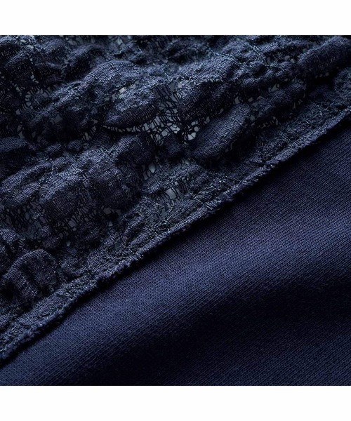 MEDE19F（メデジュウキュウ）の「ＭＥＤＥ１９Ｆ　レース遣いのコンビスウェットプルオーバー〈ネイビー〉（スウェット・レディース・ネイビー・MEDIUM/LARGE/X-LARGE）」の3枚目の写真